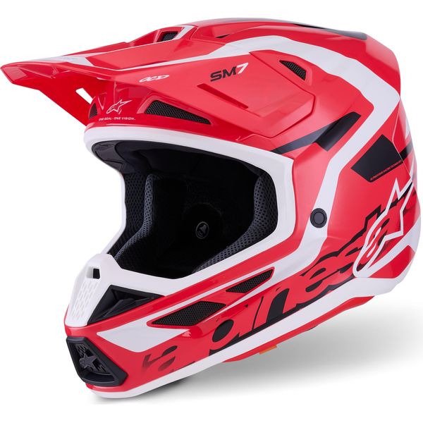 Casco Supertech S-M7 Deed, Alpinestars (Rosso/Nero/Bianco, Taglia L)-image