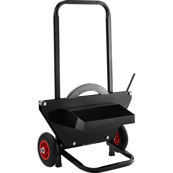 Succebuy Carrello Di Svolgimento Per Bobine Di Reggetta In Acciaio Con Diametro Esterno Dell'anima Di 600 Mm, Distributore Di Reggette Con Robuste Ruote In Gomma, Ideale Per Fabbriche, Magazzini E Aree Di Carico-image