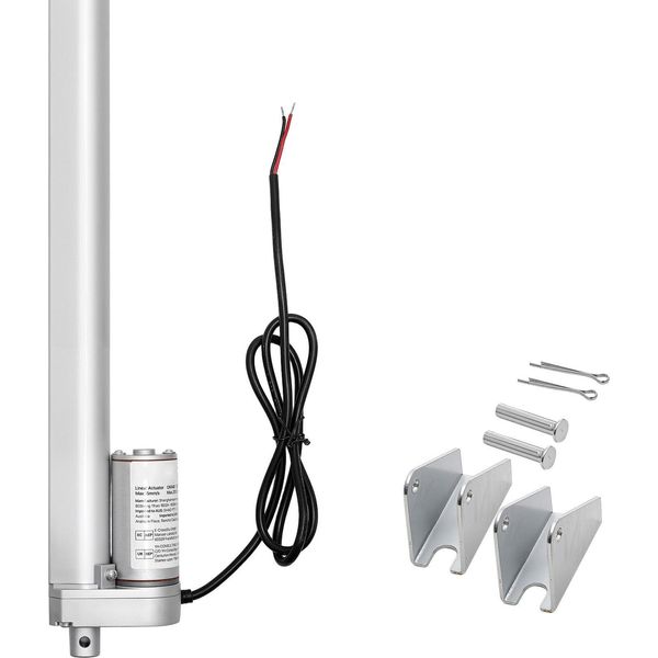 Succebuy Attuatore Lineare Da 12 V, Motore Di Sollevamento Da 250 Mm Con Velocità Di 15 Mm/S, Forza Di 1000 N, Protezione IP54 E Staffa Di Montaggio, Adatto Per Il Sollevamento Di Scrivanie, Sedie Reclinabili E Aperture Di Porte E Finestre-image