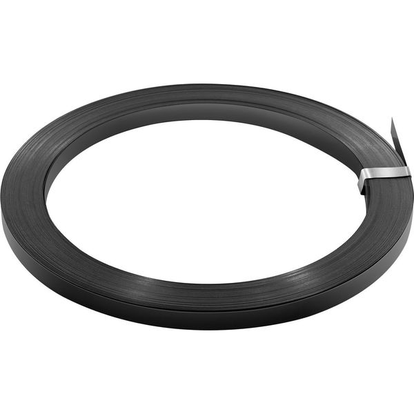 Succebuy Banda D'acciaio Per Reggette, 19 Mm X 0,55 Mm X 91 M, Banda D'acciaio Per Imballaggi, Rotolo Di Banda Metallica, Carico Di Rottura 775,6 Kg, Banda D'acciaio Per Imballaggi Di Pallet-image
