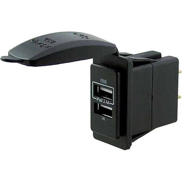 Talamex Presa Usb A Doppio Interruttore Con Montaggio 3,4A Bianco Bianco Taglia Unica-image