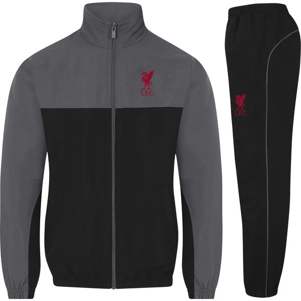 Liverpool Fc - Tuta Da Ginnastica Da Bambino, Bicolore GF1056 (98) (Grigio/Nero)-image