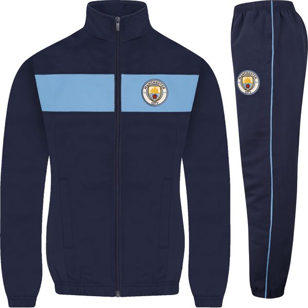 Manchester City Fc - Tuta Da Ginnastica Da Bambino GF1057 (110) (Blu/Marino)-image