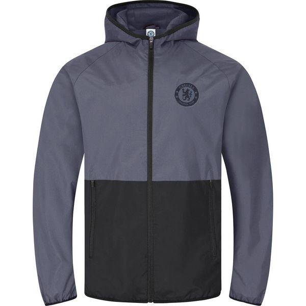 Chelsea Fc - Giacca A Vento Da Ragazzo, Bicolore GF256 (110) (Nero)-image