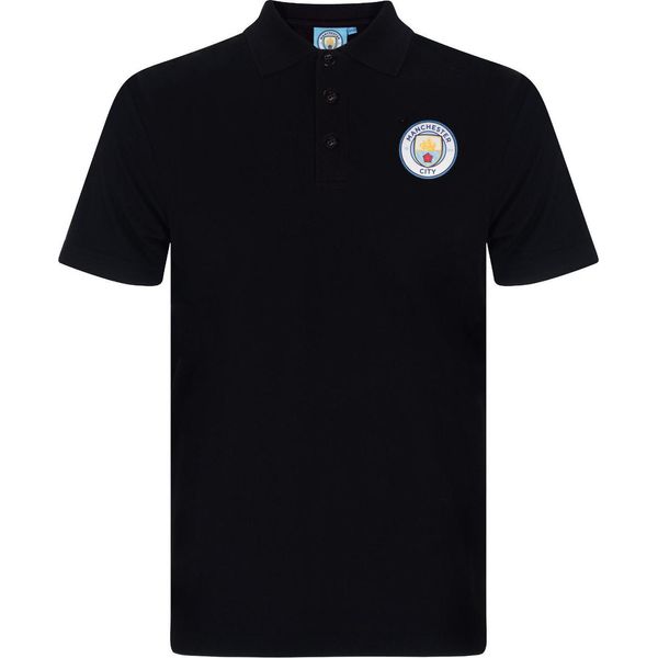 Manchester City Fc - Polo Da Uomo GF171 (Xxl) (Nero)-image