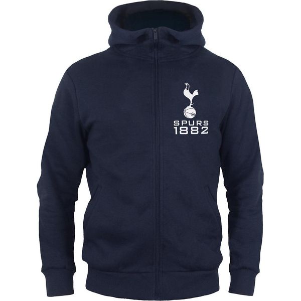 Tottenham Hotspur Fc - Felpa Con Cappuccio A Zip Intera Da Ragazzo GF1238 (98) (Navy)-image