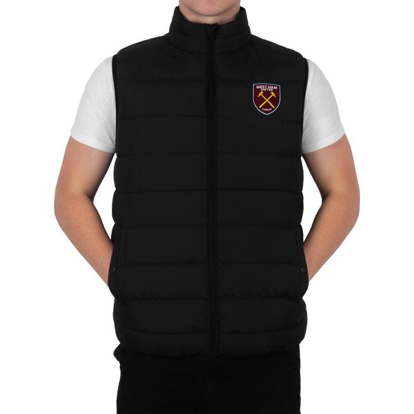 West Ham United Fc - Gilet Da Uomo Imbottito GF1111 (3XL) (Nero)-image