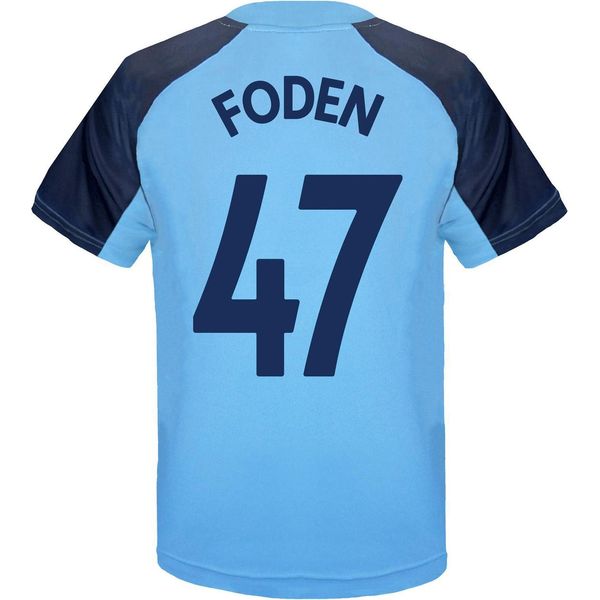 Manchester City Fc - Maglietta "Foden"" Da Ragazzo, Poliestere GF457 (122) (Azzurro)"-image
