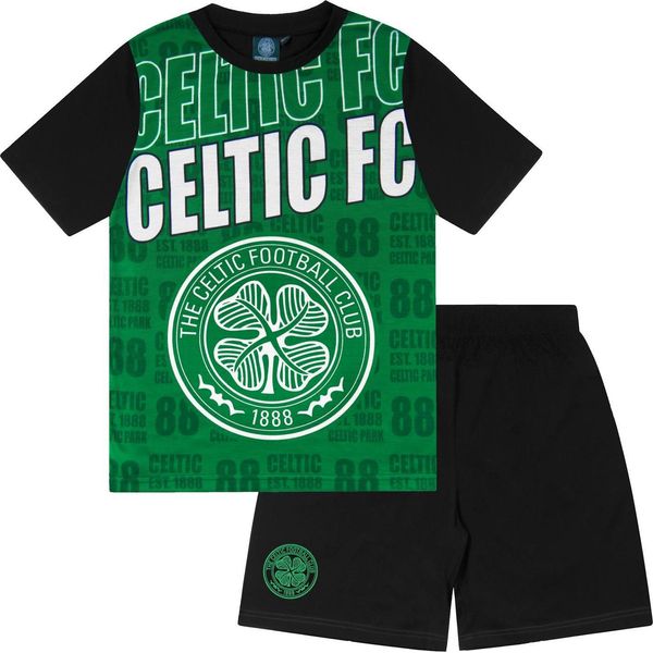 Celtic Fc - Pigiama Con Pantaloncini Da Bambino GF553 (110) (Verde/Nero)-image