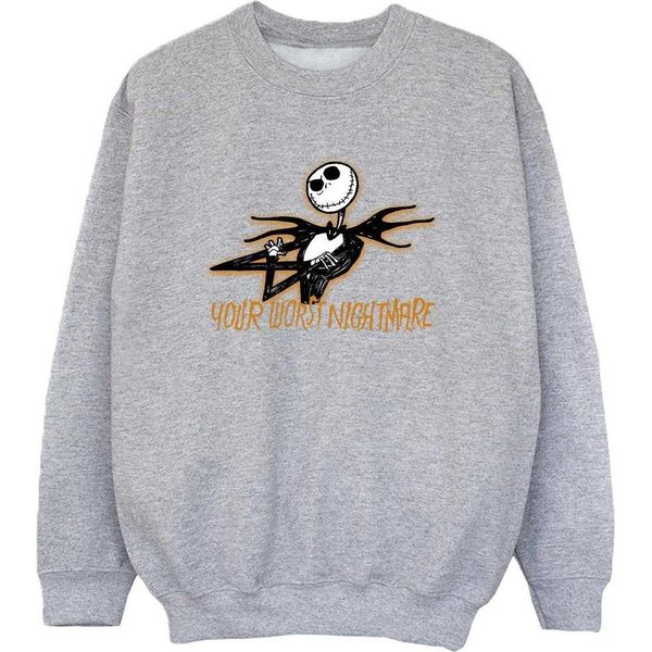 The Nightmare Before Christmas - Felpa "Your Worst Nightmare"" Per Ragazzi BI56505 (104) (Grau)"-image