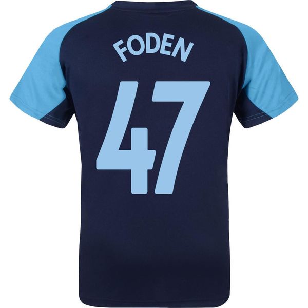 Manchester City Fc - Maglietta "Foden"" Da Ragazzo, Poliestere GF457 (146) (Navy)"-image