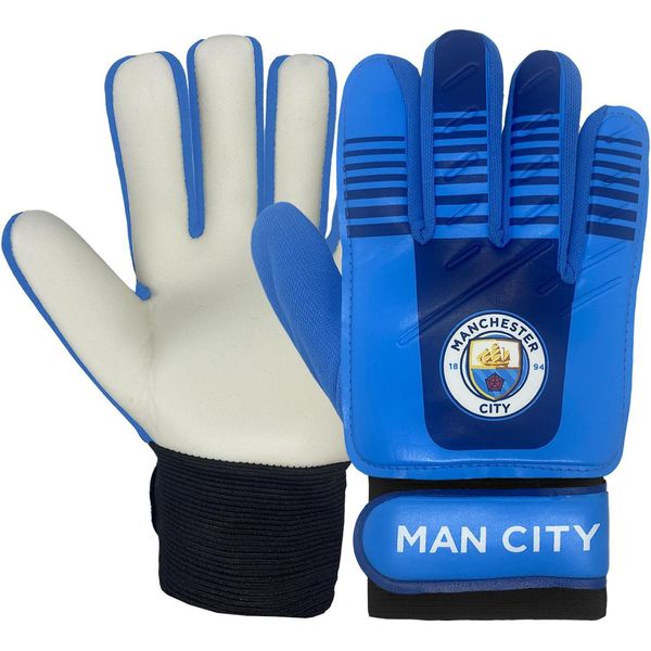 Manchester City Fc - Guanti Da Portiere Per Bambini GF1229 (5-10 Anni) (Blu)-image