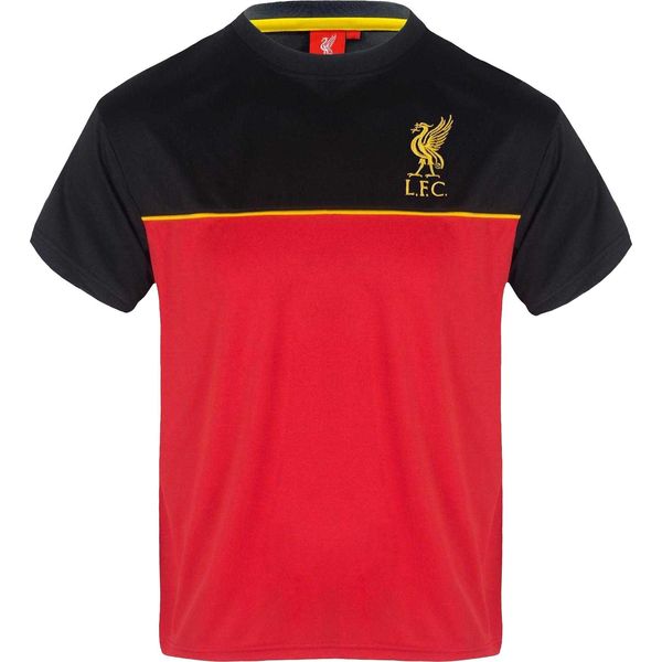 Liverpool Fc - Maglietta Da Ragazzo, Poliestere GF581 (98) (Rosso/Nero)-image