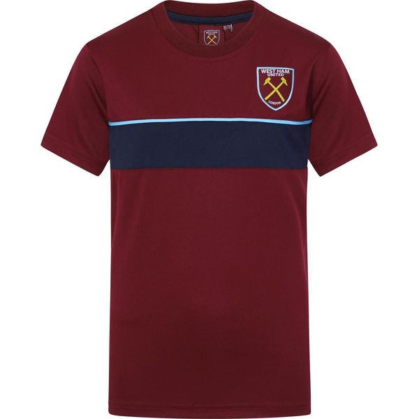 West Ham United Fc - Maglietta Da Ragazzo, Poliestere GF470 (134) (Vino Rosso)-image