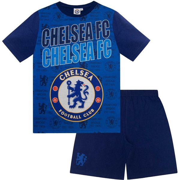 Chelsea Fc - Pigiama Con Pantaloncini Da Bambino GF912 (134) (Blu)-image
