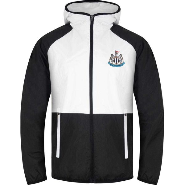 Newcastle United Fc - Giacca A Vento Da Ragazzo, Maniche Raglan GF376 (134) (Nero/Bianco)-image