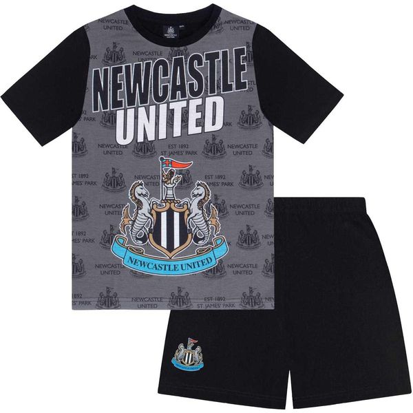 Newcastle United Fc - Pigiama Con Pantaloncini Da Bambino GF853 (110) (Nero/Bianco)-image