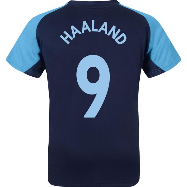 Manchester City Fc - Maglietta "Haaland"" Da Ragazzo, Poliestere GF463 (134) (Marina)"-image