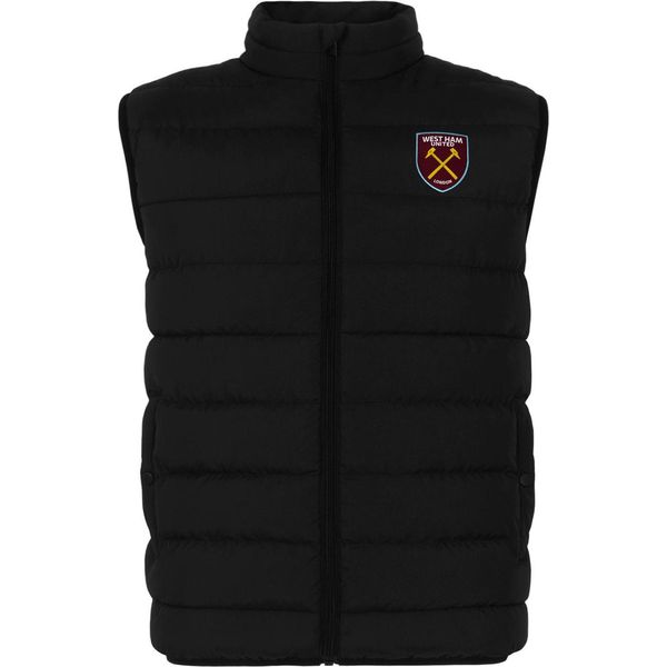 West Ham United Fc - Gilet Da Ragazzo, Imbottito GF884 (134) (Nero)-image