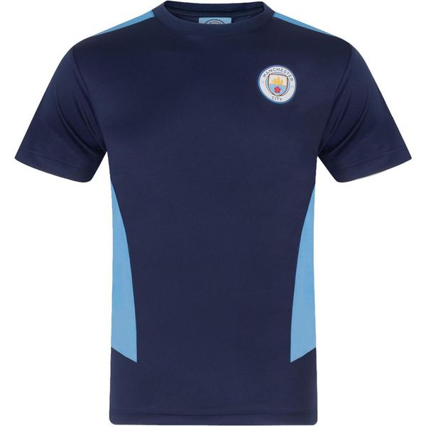Manchester City Fc - Maglietta Da Ragazzo, Poliestere GF519 (146) (Navy)-image