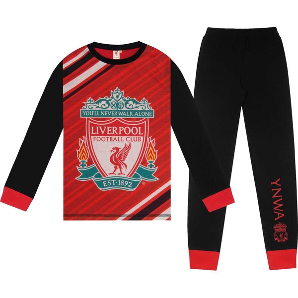 Liverpool Fc - Pigiama Con Pantaloni Lunghi Per Ragazzi GF1097 (140) (Rosso/Nero)-image