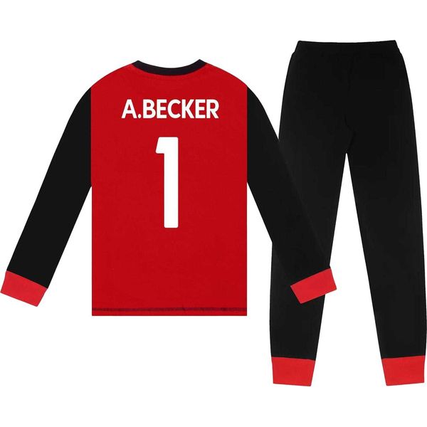 Liverpool Fc - Pigiama "A.Becker"" Con Pantaloni Lunghi Per Bambino, Maniche Lunghe GF819 (140) (Rosso/Nero)"-image