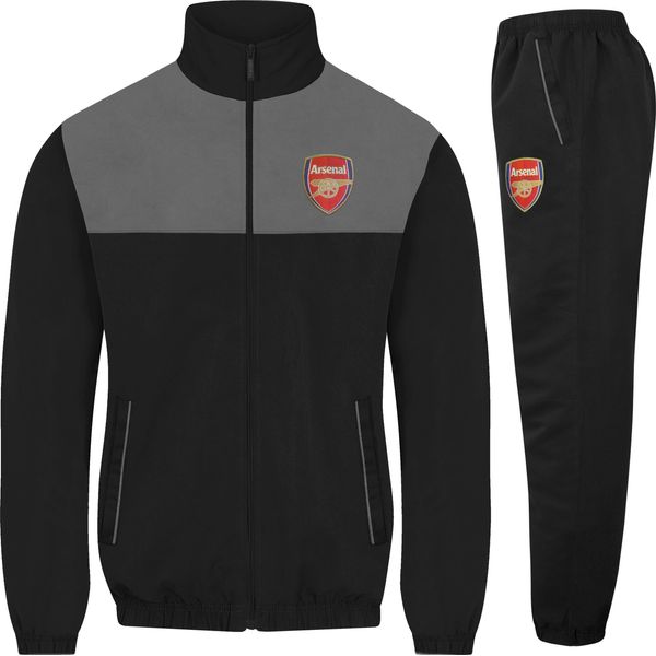 Arsenal Fc - Tuta Da Ginnastica Da Uomo, Bicolore GF936 (Xxl) (Nero/Grigio)-image