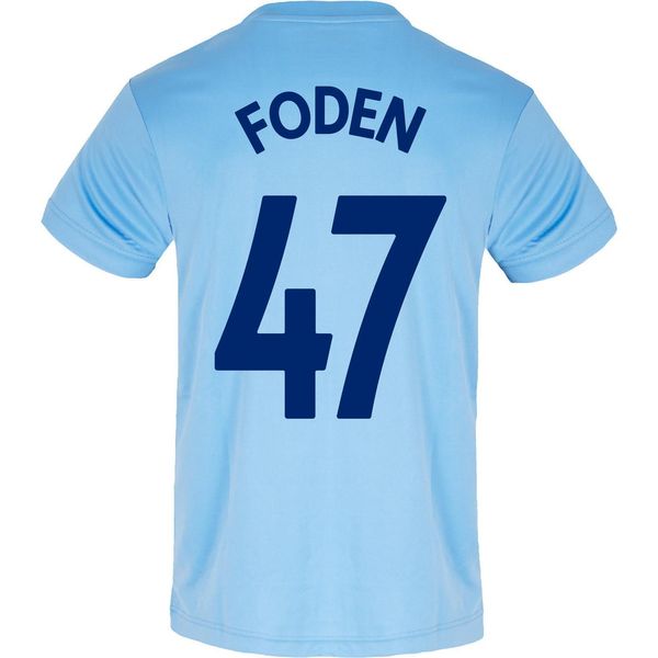 Manchester City Fc - Maglietta "Foden"" Da Uomo, Poliestere GF421 (S) (Azzurro)"-image