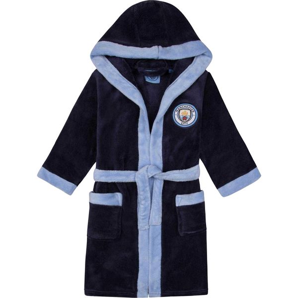 Manchester United Fc - Vestaglia Da Ragazzo In Pile GF615 (116) (Blu Scuro)-image
