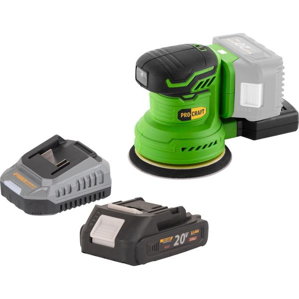 Levigatrice Orbitale A Batteria Procraft Px20Blbb 20 V 125 Mm Brushless + 1X Batteria 2,0 Ah + Caricabatteria-image