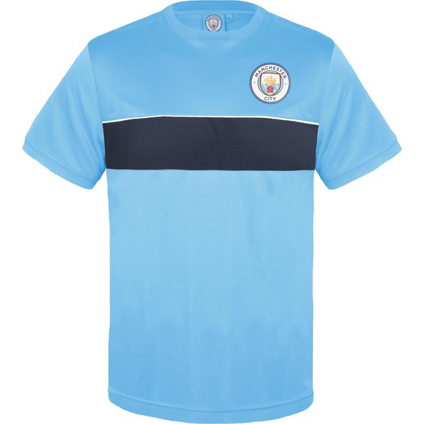 Manchester City Fc - T-Shirt Da Uomo, Poliestere GF419 (Xxl) (Azzurro)-image