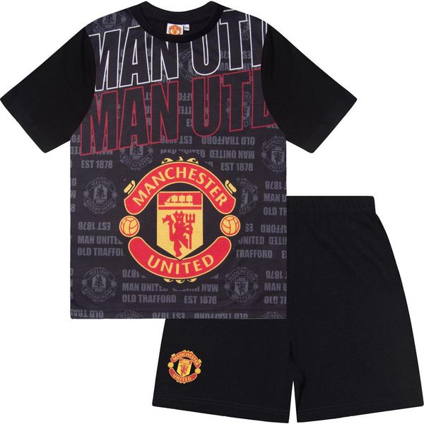 Manchester United Fc - Pigiama Con Pantaloncini "Fernandes 8"" Per Ragazzi GF943 (134) (Nero)"-image
