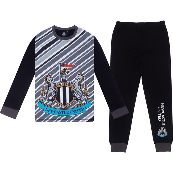 Newcastle United Fc - Pigiama Con Pantaloni Lunghi "Bruno Guimaraes 39"" Per Ragazzi GF740 (128) (Nero)"-image