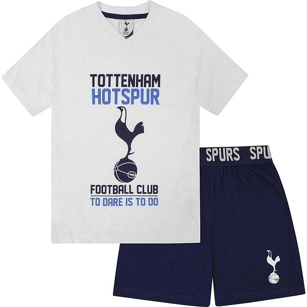 Tottenham Hotspur Fc - Pigiama Con Pantaloncini Da Bambino GF857 (110) (Bianco)-image