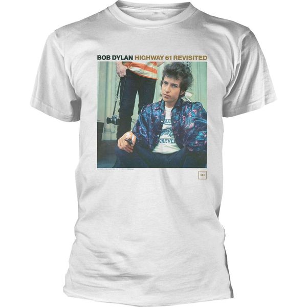 Bob Dylan - Maglietta "Highway 61 Revisited"" Per Bambini/Donne Unisex RO9740 (Xl) (Bianco)"-image