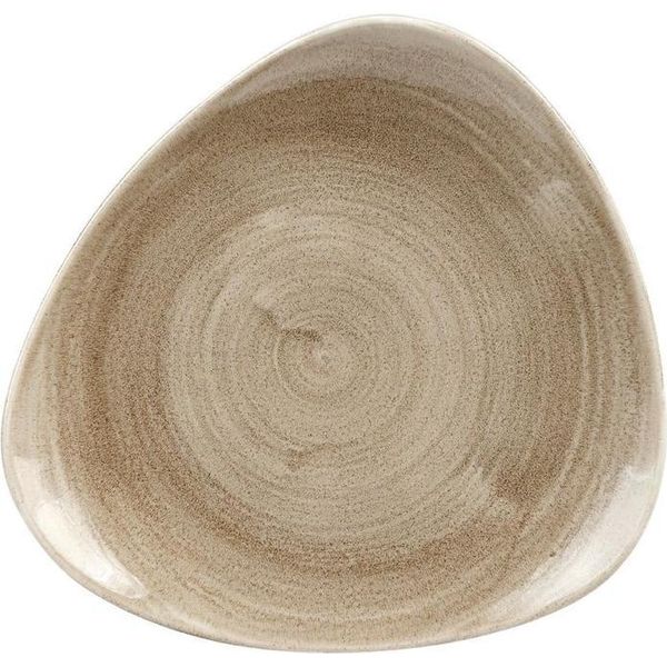 Churchill Stonecast Patina Antique Piatti Triangolari, Taupe, 229 Mm (12 Pezzi)-image