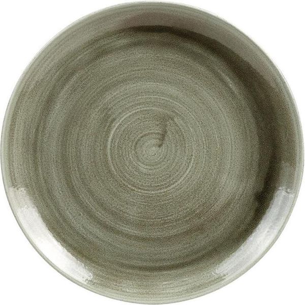 Churchill Stonecast Patina Antique, Piatto Da Portata Rotondo, Verde, 260 Mm (12 Pezzi)-image