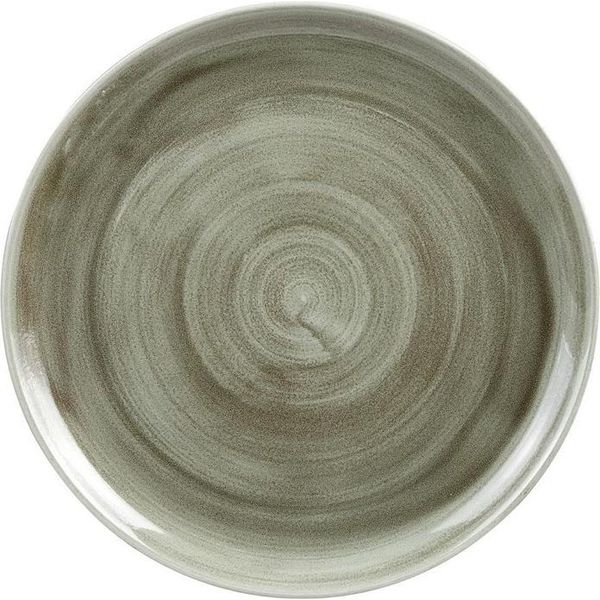 Piatti Rotondi Churchill Stonecast Patina Antique Coupe, Verde, 324 Mm (6 Pezzi)-image