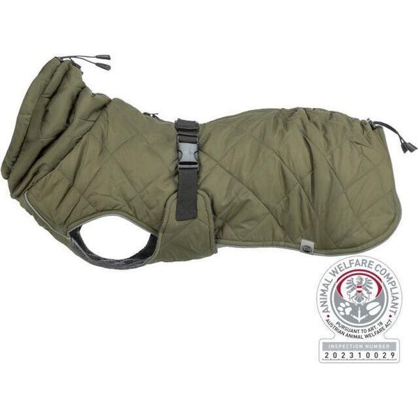 Trixie Cappotto Per Cani Minot Verde Oliva, Taglia: S / Lunghezza Schiena: 33 Cm-image