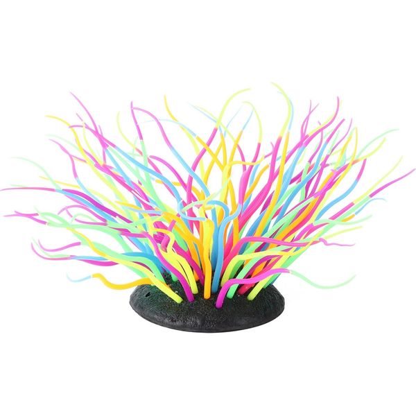 Anemone Di Mare Artificiale Corallo Simulazione Morbida In Silicone Luminoso Per Acquario Decorazione Serbatoio Di Pesce-image