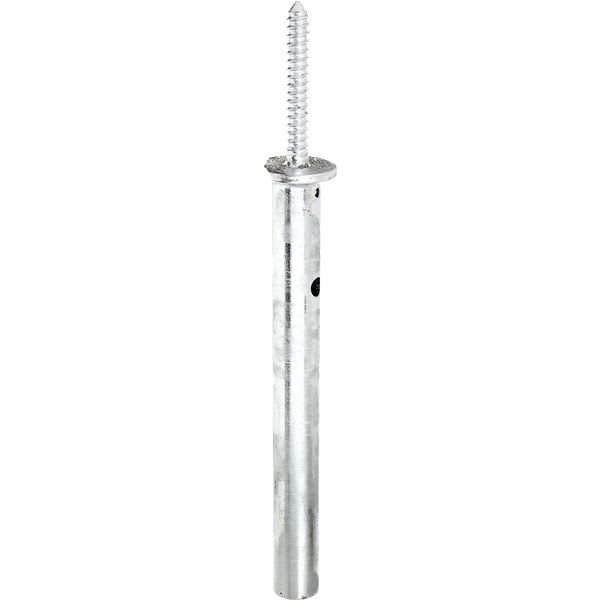 PfostenträGer Alberts, Silber (Silberfarben), B:7Cm, Stahl, Bodenanker, FüR Verdeckte Holzbefestigung, Mit Betonanker Aus Rundrohr-image