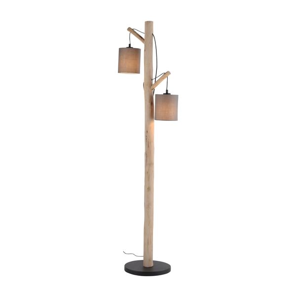 Just Light Stehlampe "Tribu", Grau (Taupe), 2, 1 Stk., Leuchten, Exklusivee27, Schalter, Schnurschalter, Getrennt Schaltbar, Stehlampe-image