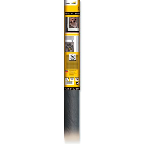 Fliegengitter-Gewebe Schellenberg "Max Protect, Kratzsicheres Fliegengitter", Grau (Rahmen: Grau Gewebe: Grau), B:120Cm H:150Cm, Insektenschutzgitter, FüR Fenster, BalkontüR, TerrassentüR, 120 X 150 Cm, Anthrazit-image