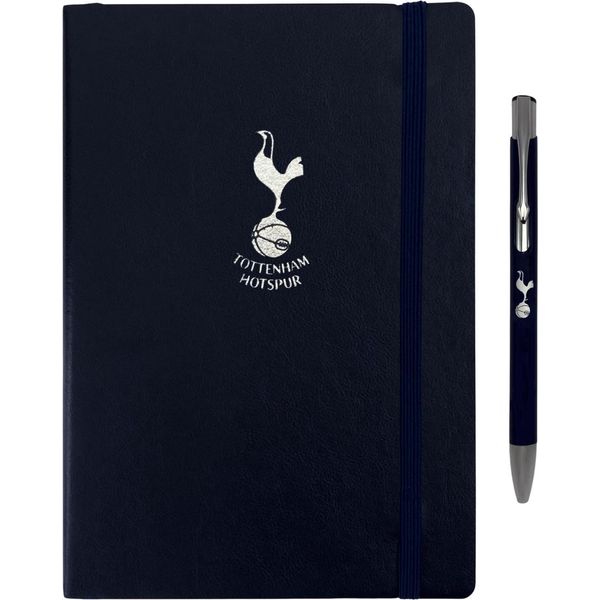 Tottenham Hotspur Fc - Taccuino E Penna Crest, A5 GF233 (Taglia Unica) (Nero)-image