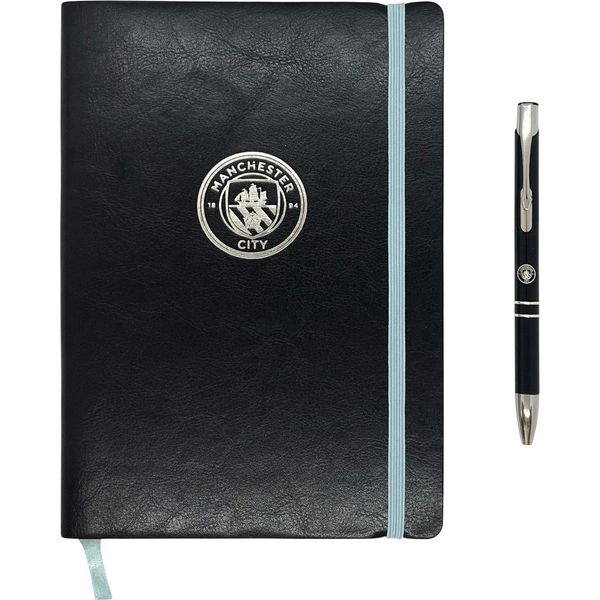Manchester City Fc - Taccuino E Penna Crest, A5 GF230 (Taglia Unica) (Nero)-image
