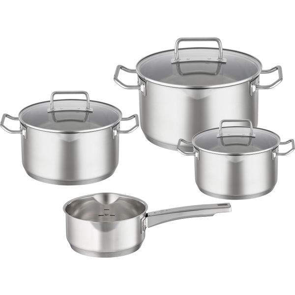 Topf-Set RÖSle "Expertiso", Silber (Silberfarben), TöPfe, Innenskalierung Und SchüTtrand, SpüLmaschinen- Und Induktionsgeeignet-image