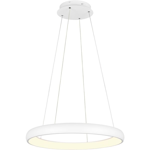 Trio Leuchten Led Pendelleuchte "Cardona, Led Ring HäNgeleuchte, 6900 Lumen 59W, Lichtfarbe Einstellbar", Weiß (Weiß Matt), 1, Ø 75Cm H: 150Cm, 1 Stk., Leuchten, 2300/3000/4000K Warmweiß Bis Kaltweiß, 3 Stufen Dimmbar HöHe 150Cm Ø75, Led Pendelleuchte-image
