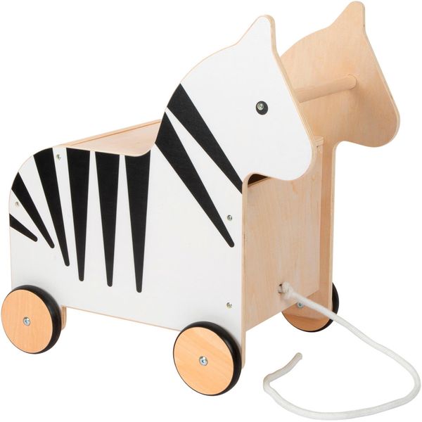 Spielzeugtruhe Small Foot "Wildlife Zebra", Weiß (Weiß, Natur), Aufbewahrungsboxen, Kinder, B/H/T: 50Cm X 52Cm X 32Cm, Zebra, Holzwerkstoff, Mit Rollen, B:50Cm H:52Cm T:32Cm-image