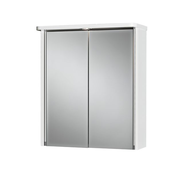Spiegelschrank Jokey "Tamrus Led", Weiß, B:55Cm H:63Cm T:22Cm, Mdf, SchräNke, Spiegelschrank, Weiß, 55 Cm Breite-image