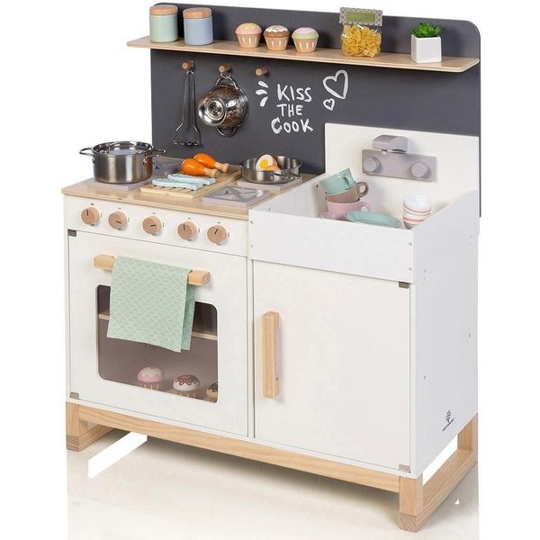 SpielküChe Musterkind "Linum, Weiß", Weiß, SpielküChen, Kinderb:76Cm H:90Cm T:36Cm, Holz, B:76Cm H:90Cm T:36Cm-image